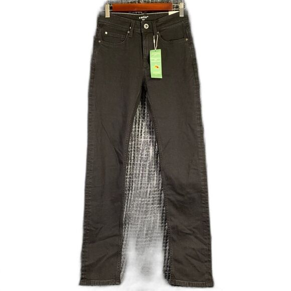 CELIO* NWT Men's Slim Fit Denim Jeans Pants in Black Wash 27" Waist #766 - Picture 1 of 13